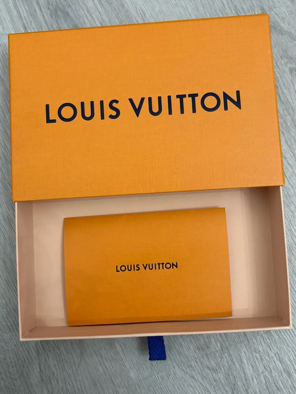 Louis Vuitton Orange Box with Navy Logo